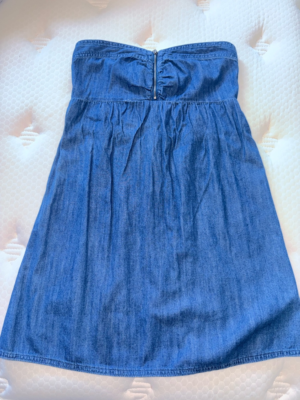 16. anchor blue light blue denim mini dress size medium